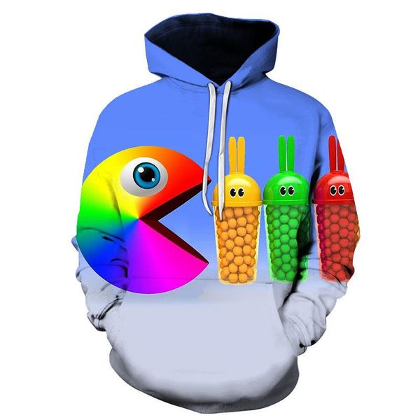 

men's hoodies & sweatshirts mens and womens autumn pullover hip hop printing 3d pattern creative cartoon hoodie men harajuku sweatshirt, Black