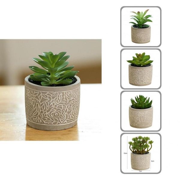 

decorative flowers & wreaths vivid 1 set premium artificial succulents potted plants plastic mini fake not wither for school