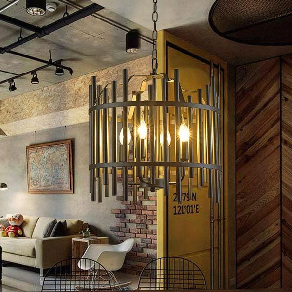 

pendant lamps industrial loft creative dining room lamp art retro iron bar studio designer hanging fixtures e14 candle ac