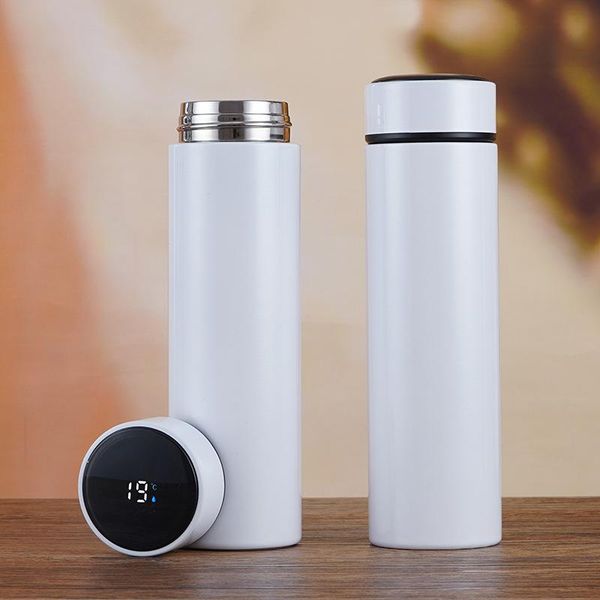 

creativity sublimation blanks mug water bottle 500ml stainless steel straight vacuum flask coffee mugs with led touch display temperature gi