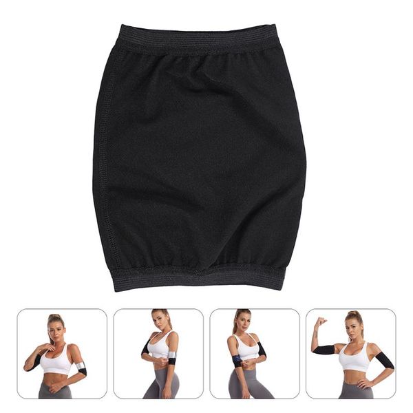 

elbow & knee pads 2pcs stylish armbands durable arm wraps useful sweating bands (black silver), Black;gray