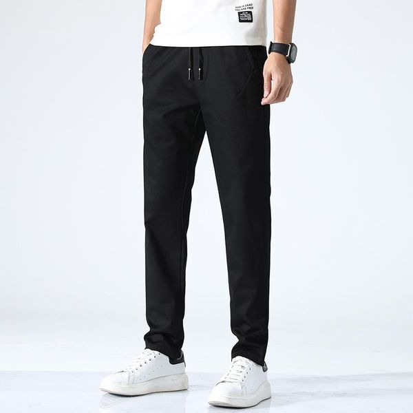 

harem joggers summer casual men long trousers cargo pant streetwear 2021 slim trackpants male trend highquality fashion men's pants, Black