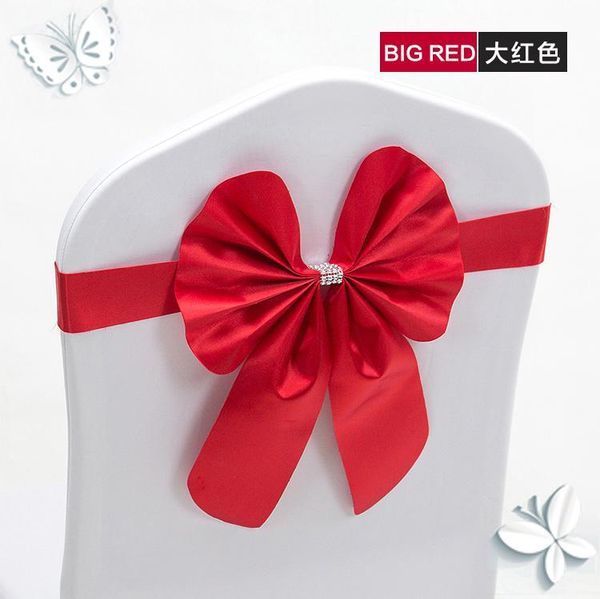 

elastic pu sashes chair bow for cover back flower wedding props wholesale