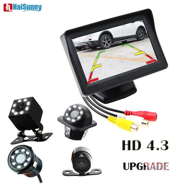 

car video reverse parking monitor system 4.3 inch tft lcd with night vision hd rear view camera optional