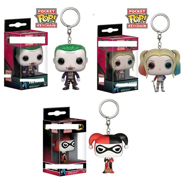 

funko pop halliquire clown girl man ornament model key ring around the suicide team