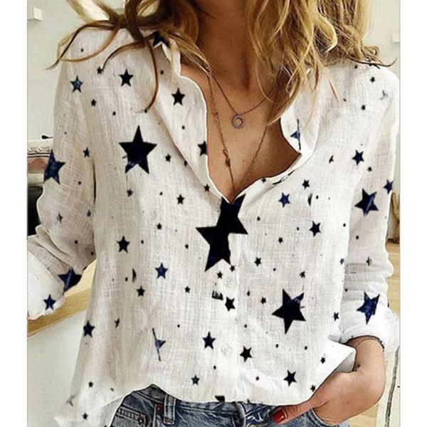 

gentillove autumn long sleeve casual loose shirt women elegant butterfly floral print and blouses 2021 vintage cotton tunic, White