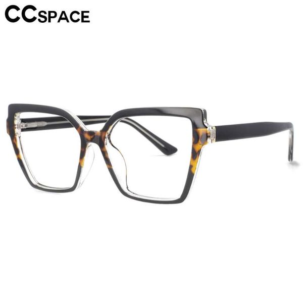 

sunglasses 53683 tr90 big frame square anti blue light glasses frames color matching women fashion computer optical eyeglasses, White;black