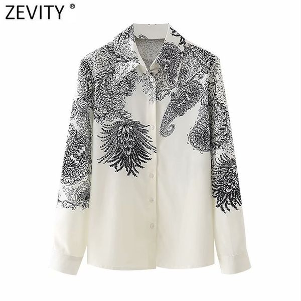 

women fashion black cashew nuts print white smock blouse office lady long sleeve shirt chic blusas ls7614 210420
