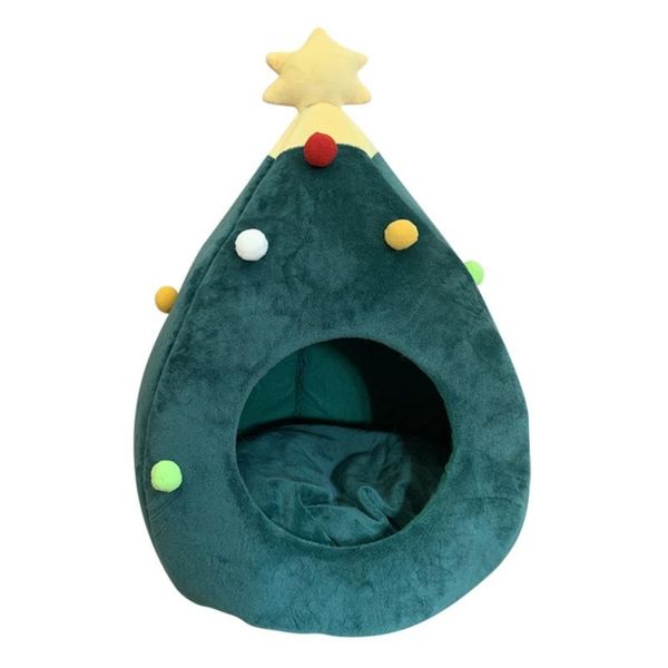 

cat beds & furniture 2021 pet christmas house bed tent mat products