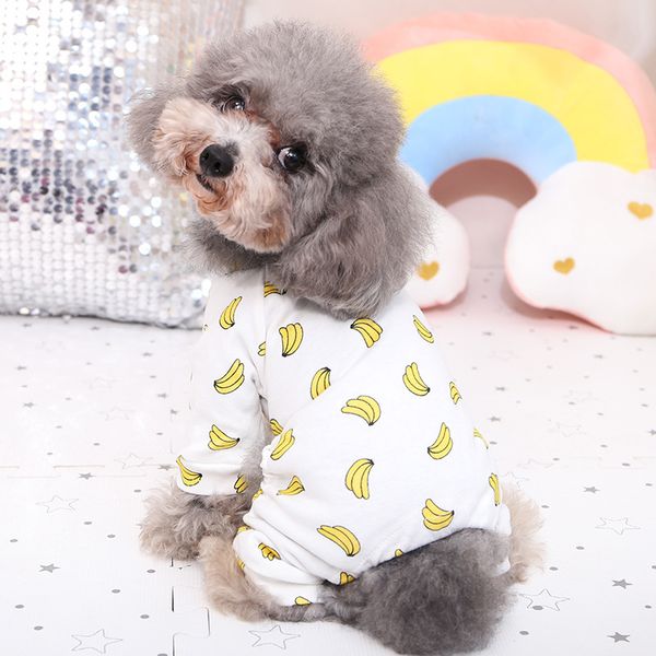 

spring and autumn teddy vip cat dog pet clothing cotton four legged pullover cartoon home cloth bottomed pajamas