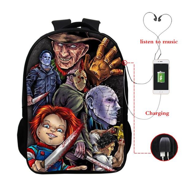 

backpack fashion child's play usb charge school student book bag boys girls men travel teens lapbags mochila