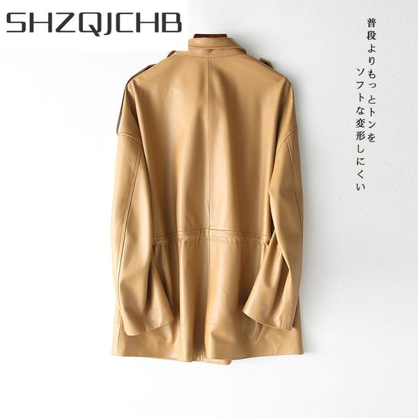

women's leather & faux shzq 100% genuine jacket for women winter clothes 2021 korean natural real sheepskin coat woman chaqueta mujer t, Black