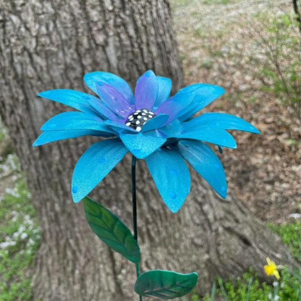 

garden decorations metal flower stakes sunflower colorful rainbow art party holiday yard festive outdoor simulation landscape lawn diy decor