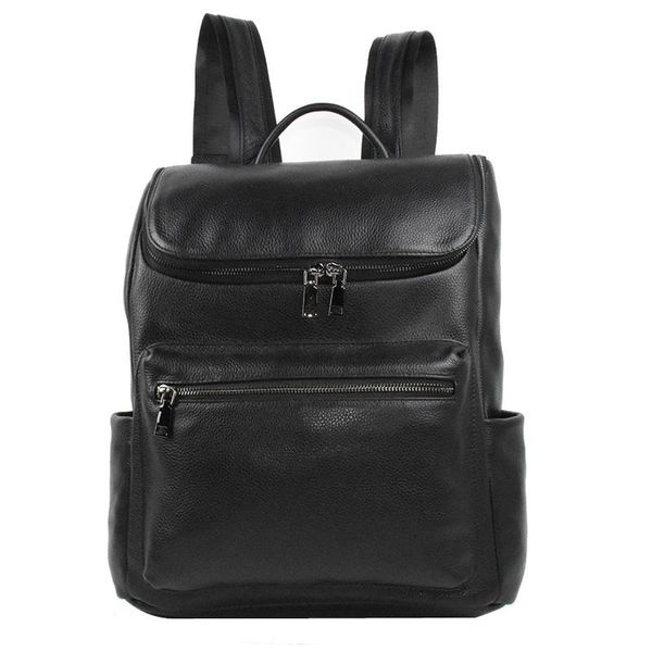 

backpack 100% cow genuine leather men backpacks real natural student boy large fashion computer lapbag