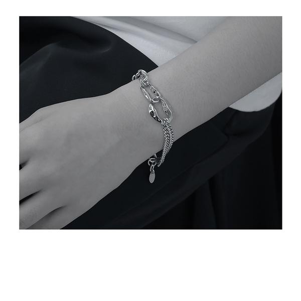 

link, chain fashion charm bracelet for women valentines gift wedding party jewelry girl giftÂ simple, Black