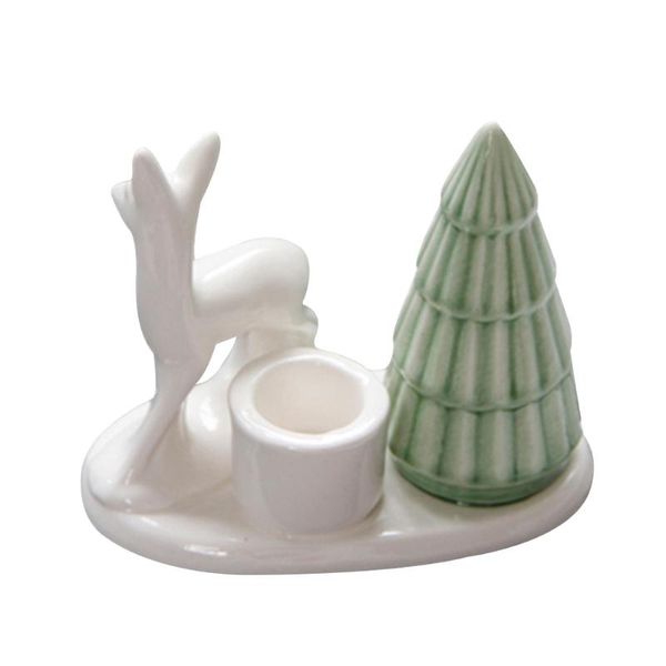 

candle holders 1pc ceramic candlestick holder christmas deskdecorative