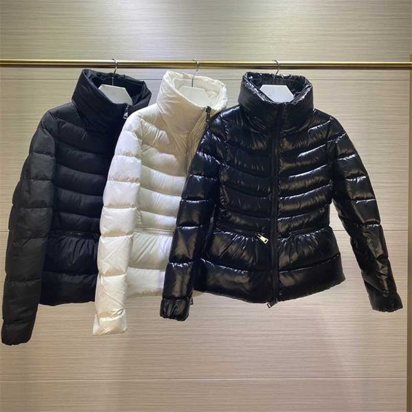

winter down coat for women short black thick warm puffer jacket fashion outerwear 211108
