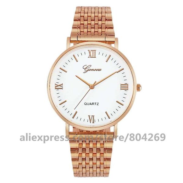 

wholesale fashion geneva alloy wristwatch no rhinestone quartz watch men business dress watches 8697 wristwatches, Slivery;brown