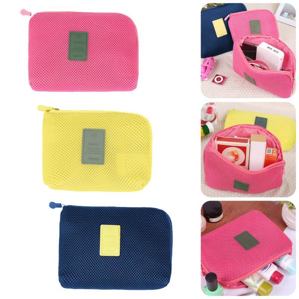 

storage bags portable zipper pouch multi-funtion cosmetics toiletries organizer cable wires bag for home travel