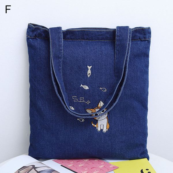 

einkaufstaschen baumwolle new style shoulder bag large-capacity green eco shopping retro denim ladies mother