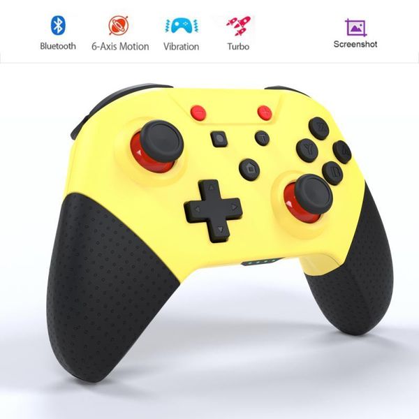 Para controlador sem fio N-Switch Pro Joystick com NFC e 3D Joysticks Bluetooth Vibration Indications LED Controllers Game Controllers