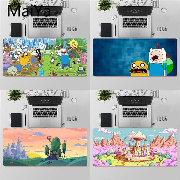 

mouse pads & wrist rests maiya cartoon with finn and jake office mice gamer soft pad large keyboards mat