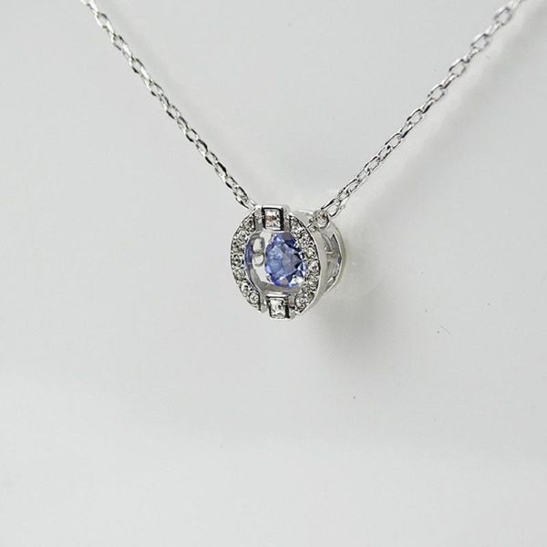 

pendant necklaces dancing crystal color smart chain classic beating heart, Silver