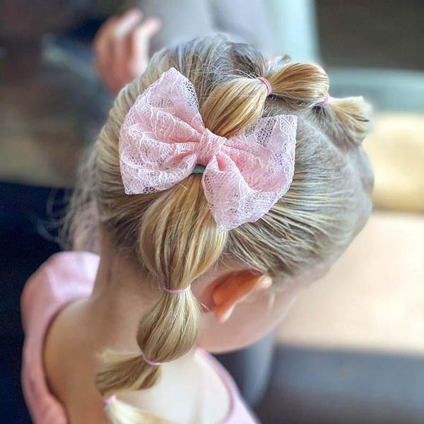 

hair accessories 3.5" girls bow baby clip twisted boutique hairbow angel wing plaid three layered hairclips fashion, Slivery;white