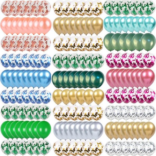 

party decoration 20/10pcs 12inch metallic balloons gold confetti chrome birthday decorations wedding decor globos