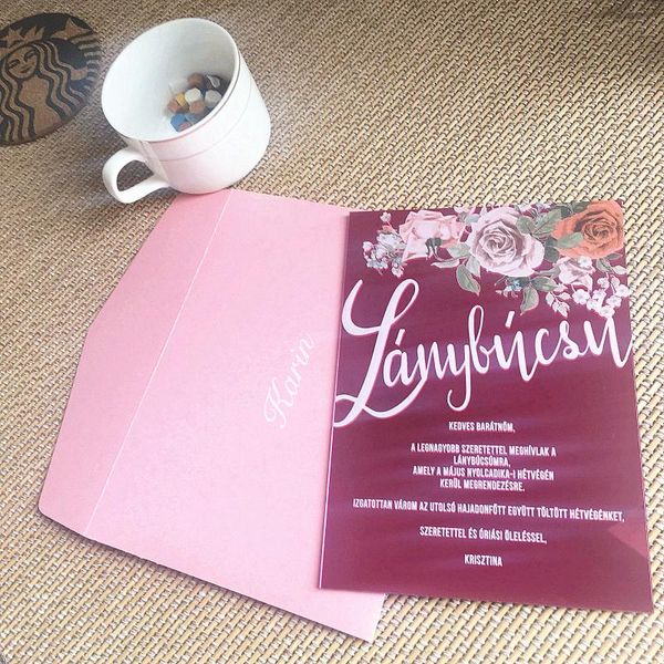

greeting cards 10pcs invitations for wedding decoration mirror pink acrylic invitation card sell on sale