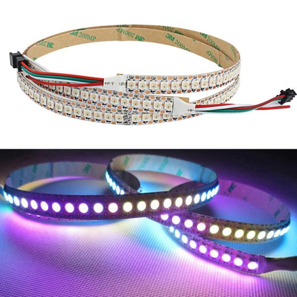 

strips 1m/2m ws2812b led strip 144 pixels/leds/m ws2812 smart light bare board black pcb non-waterproof dc5v