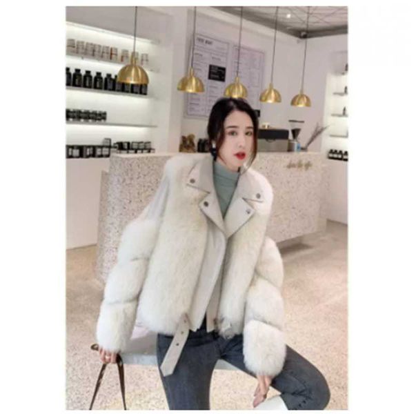 

women's down & parkas 2021women's artificial fur coat faux female high imitation jacket loose long, Black