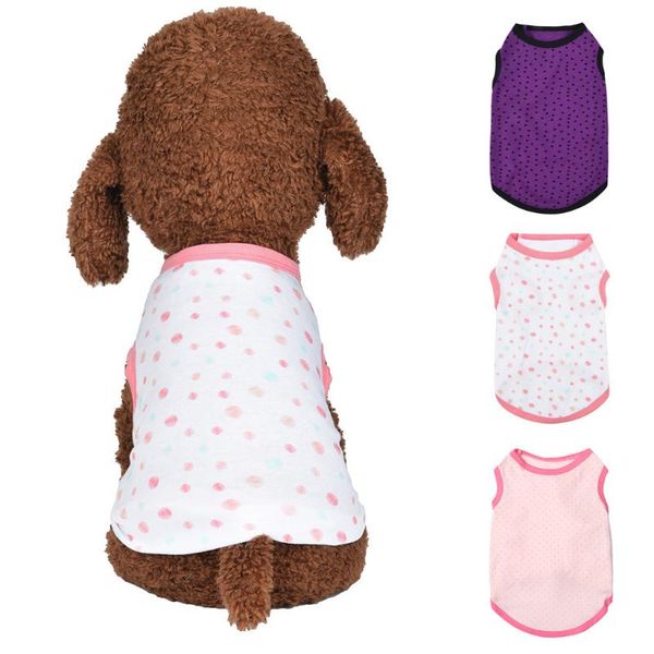 

dog apparel transer dogs shirt pet vest summer breathable comfortable wave point pattern purple cat clothing jersey perro 19july17 pno