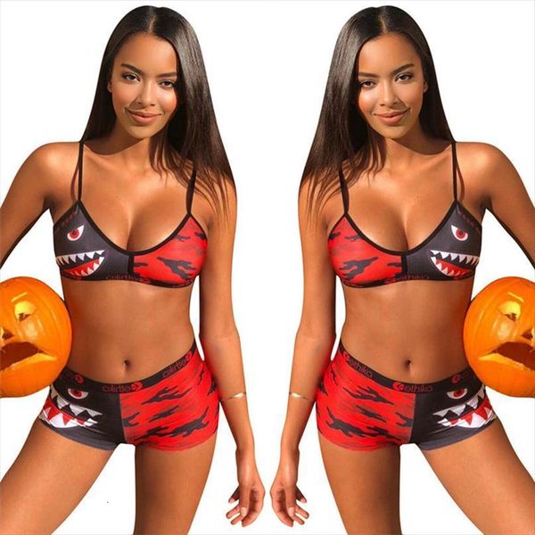 

red deep v neck women tracksuits sleeveless ethika crop and short 2 pieces set casual lady fashion, Gray