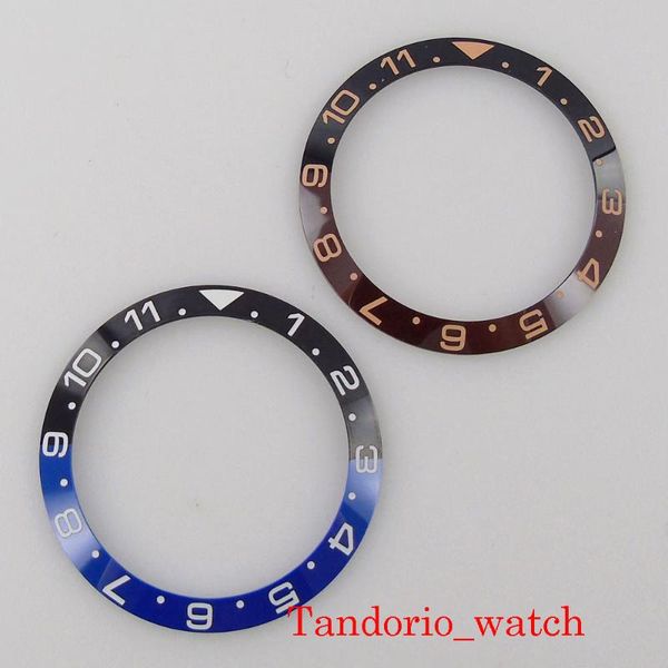 

repair tools & kits black blue 38mm*30.6mm ceramic bezel insert for 40mm watch case