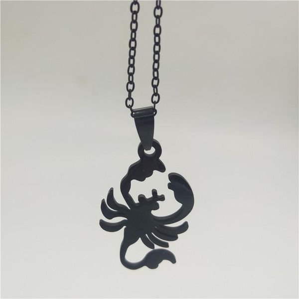 

pendant necklaces fashion stainless steel men's necklace scorpion king clavicle chain lobster plus long charm jewelry, Silver