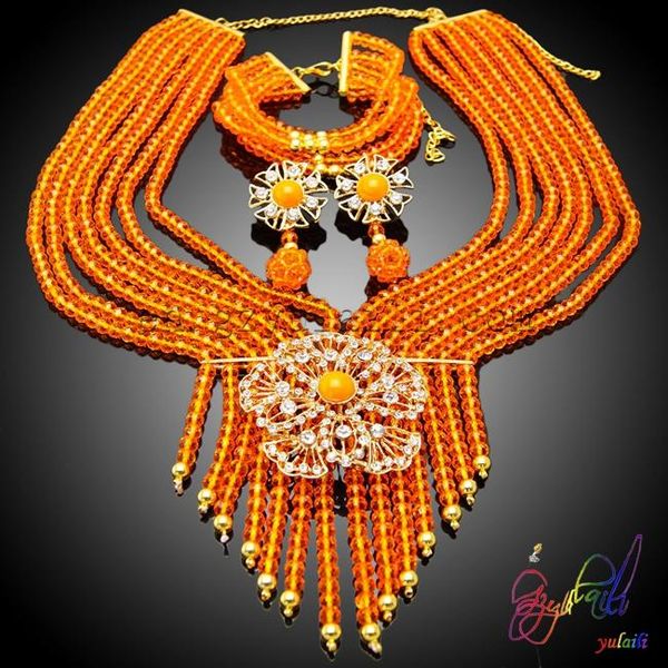 

earrings & necklace yulaili graceful jewelry set, Silver