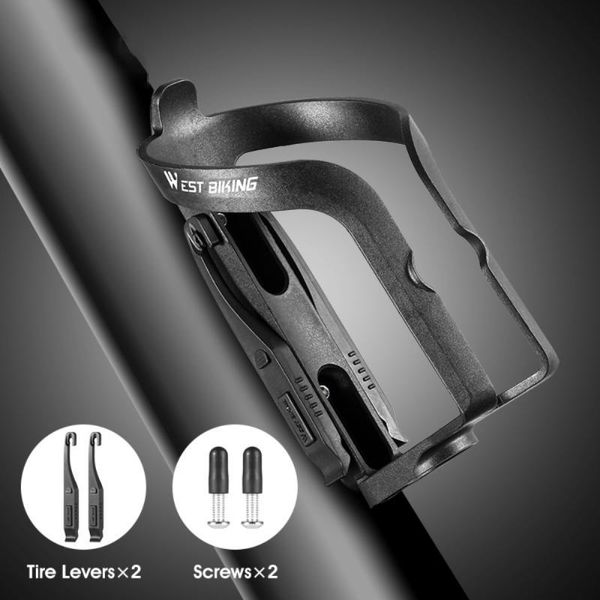 

water bottles & cages west biking bicycle bottle cage with 2 tire levers cycling lightweight drink rack riding kettle holder bracket
