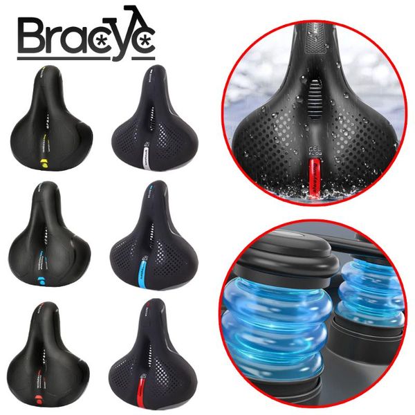 

bike saddles bracyc 3d gel bicycle saddle wide soft seat for men women anti-slip mtb road comfort breathable cushion absorber