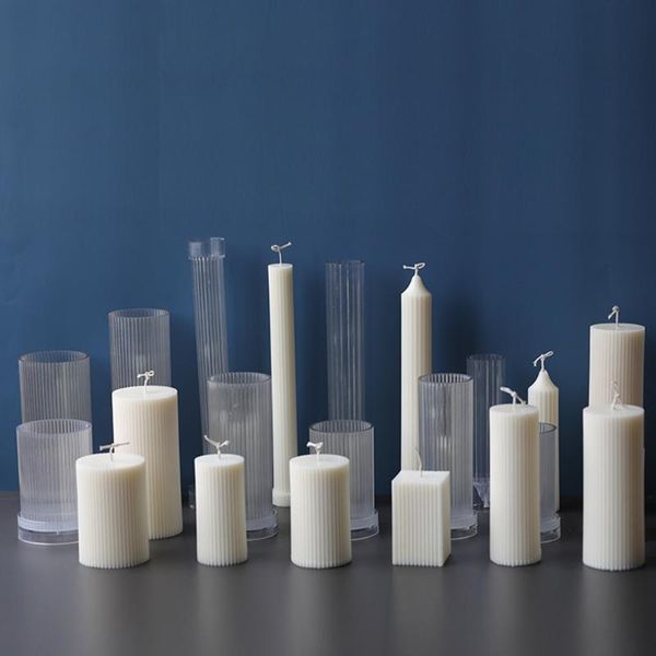 

craft tools various acrylic plastic candle molds classical striped roman column design shape silicone mold making paraffin