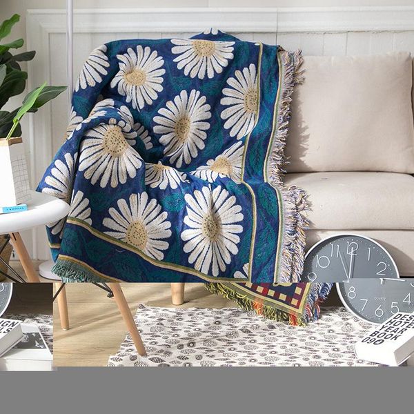 

table cloth home deco knitting sofa cover anti-slip cotton towel blanket
