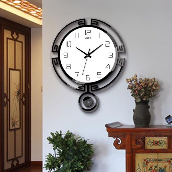 

wall clocks silent pendulum clock creative large nordic living room quartz art loaded home decoration dd55wc