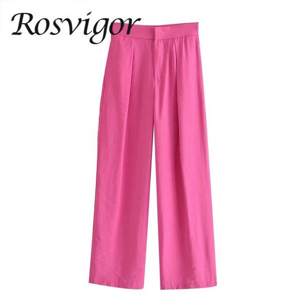 

women's pants & capris women chic fashion side pockets wide leg vintage high waist trouser summer zipper female trousers mujer, Black;white