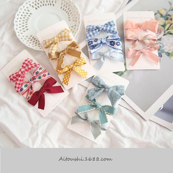 

set cute baby hairpins for girls sweet bowknot hair clips barrettes princess hairbands kids accessories headwear, Slivery;white