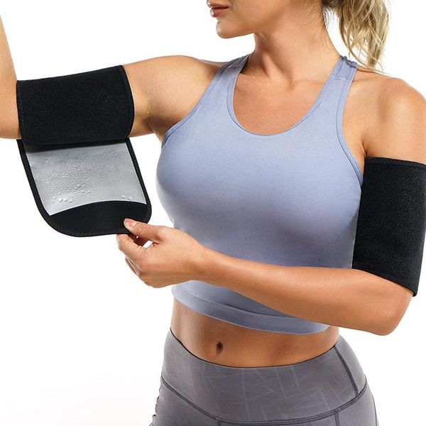 

women's shapers women arm trimmer bands sauna body shaper wraps sweat effect slimming fitness workout gym trainer, Black;white