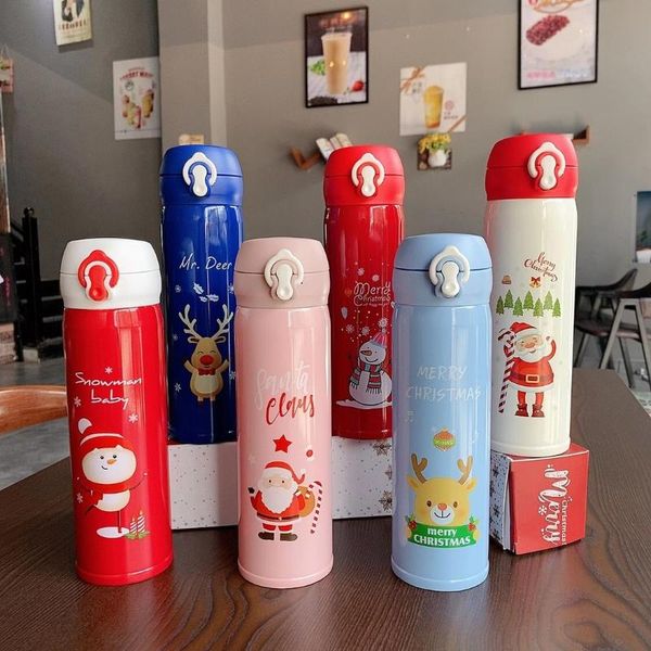 

water bottles christmas insulated stainless steel cartoon gift cup bottle cute
