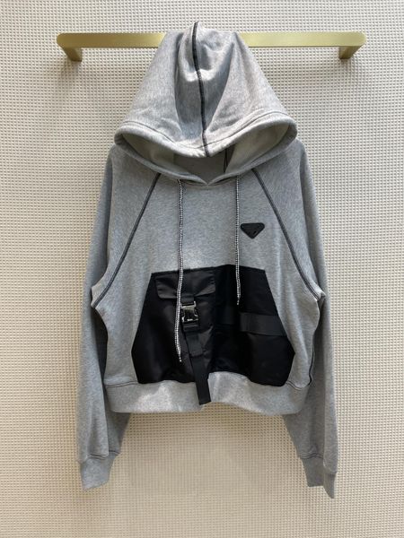 

women's hoodies 2021 autumn hooded long sleeve print panelled designer coat and brand same style sweatshirts 0809-13, Black