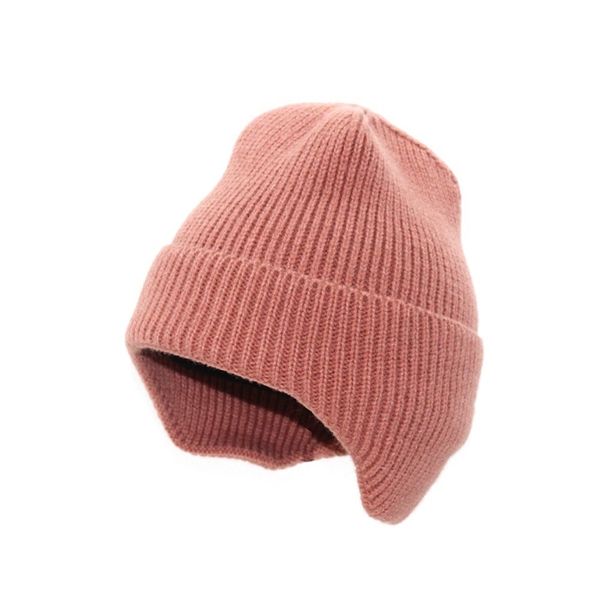 

wool hat women's fashion solid color versatile wind proof ear protection knitted hat yuppie melon skin cold warm autumn and black frida, Blue;gray