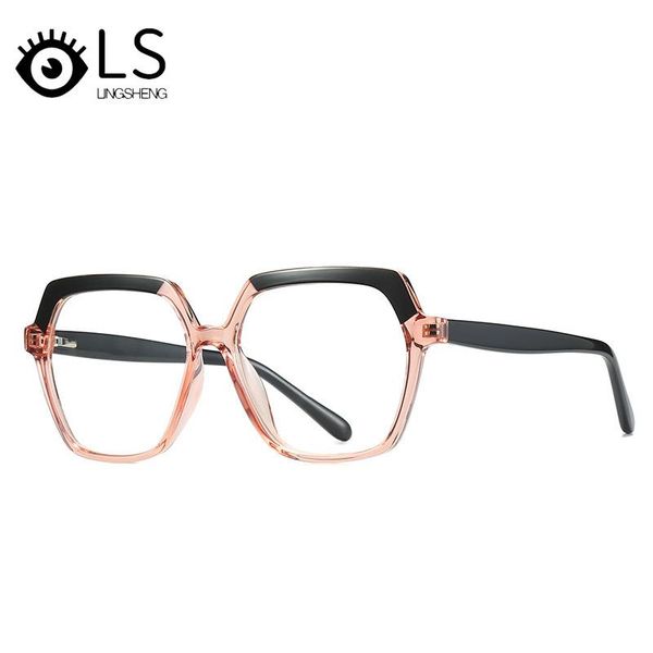 

vintage cat eye glasses frame for women square clear women's sunglasses 2021 fashion transparent lens yg154 frames, Black