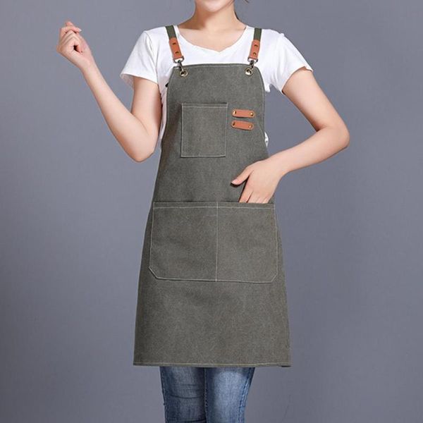 

aprons fashion reinforced stitching cooking bib lightweight with pocket